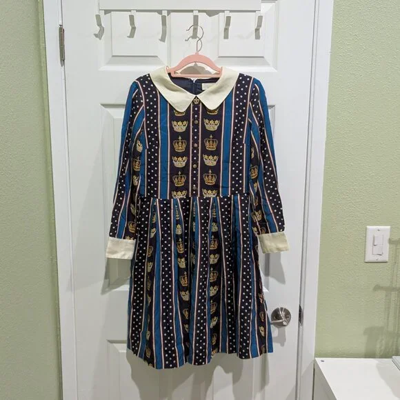 Leur Getter Navy Crown Stripe Dress - Picture 2 of 8